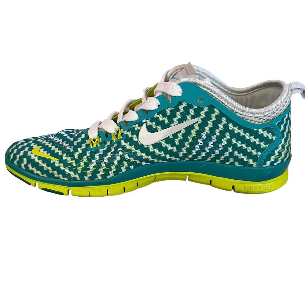 Nike Womens SZ 6 Running Athletic Shoes Sneakers Green White Pattern 629832-302 - Picture 6 of 9